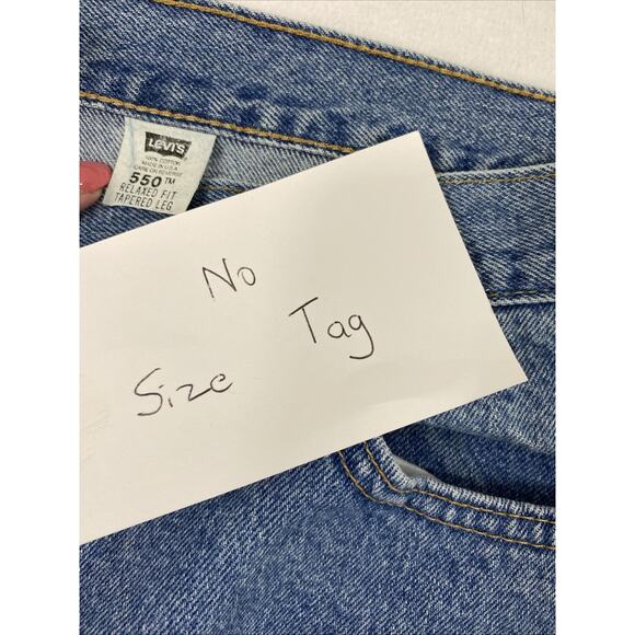 Vtg Levis 550 Jeans Women Plus Size 22 Light Wash Denim Relaxed Fit Tapered Leg - Picture 5 of 13